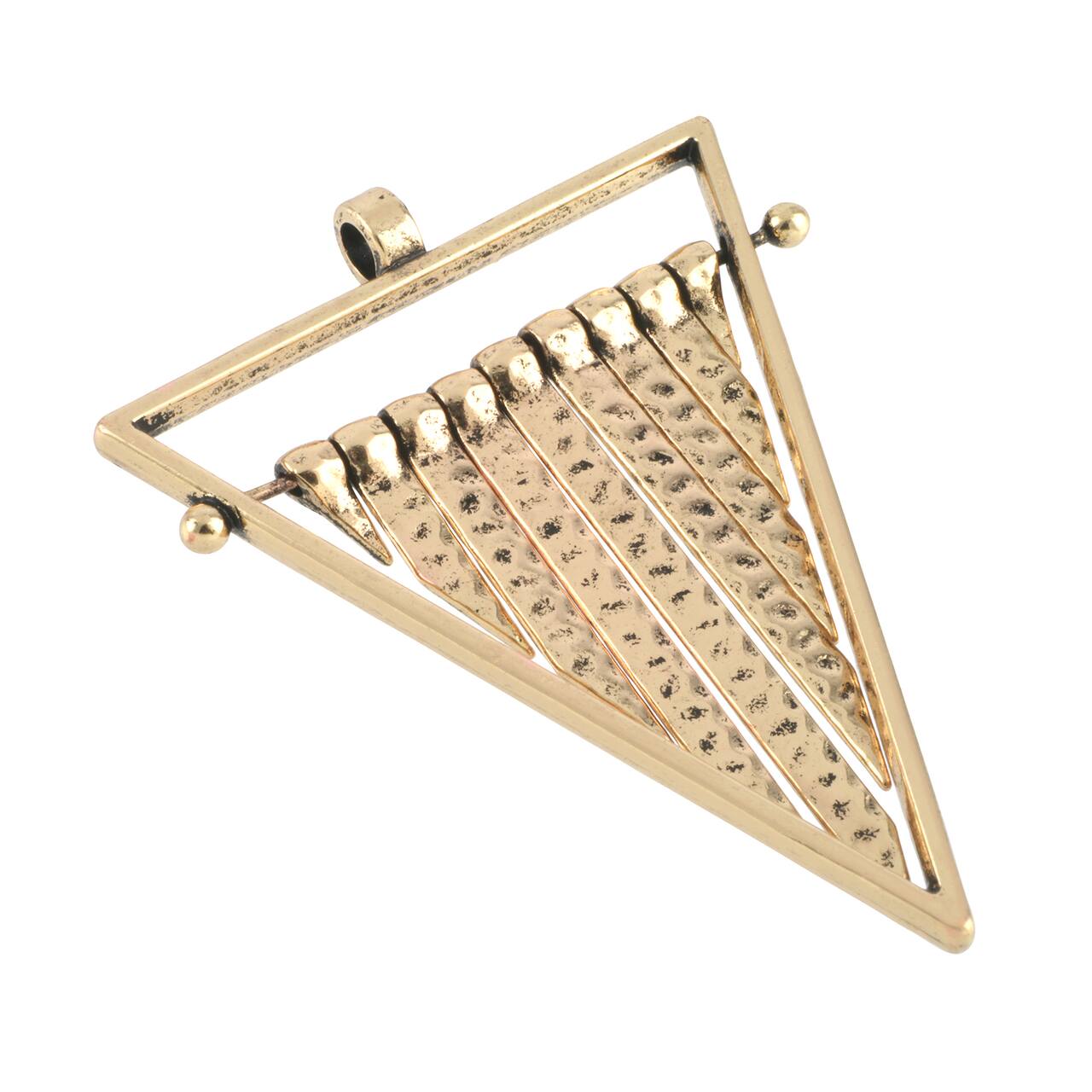 Gold Triangle Fringe Pendant by Bead Landing&#x2122;
